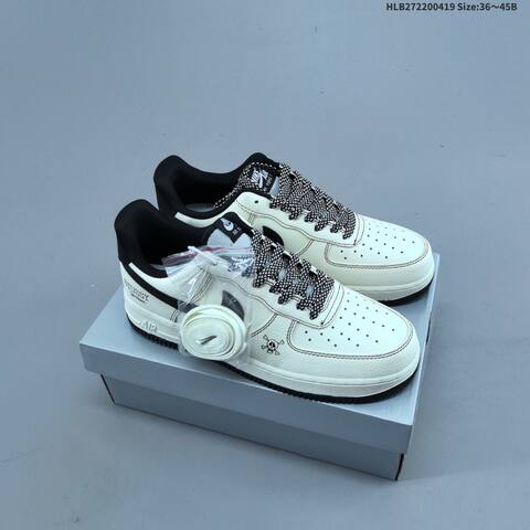 Nike Air Force 1 07 Low Stussy Off White Black Light Grey EU 36-45 Sneaker - Unisex (BS-60651)