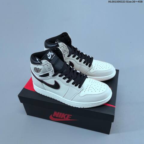 Nike x Air Jordan 1 Retro High OG Light Bone AIR JORDAN 1 Aj1 Lifestyle (BS-66459)