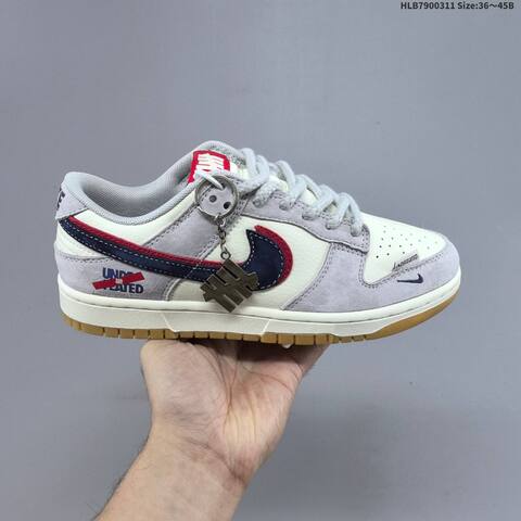 Nike Dunk SB Low Grey Burgundy Navy Cream EU 36-45 Skate Shoe - Unisex (BS-61370)