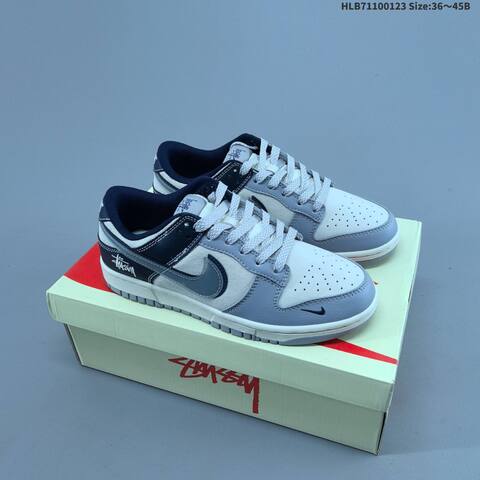 Nike Dunk SB Low Stussy Off White Grey Navy EU 36-45 Skate Shoe - Unisex (BS-61817)