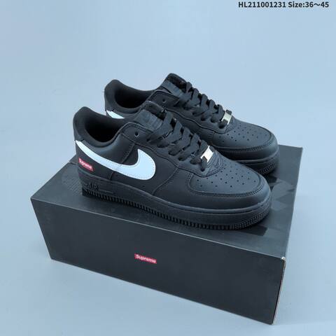 Nike Air Force 1 07 Supreme White Black Red EU 36-45 Sneaker - Unisex (BS-62284)