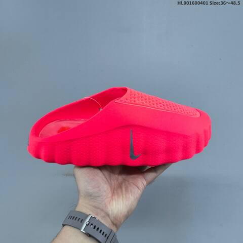 Nike Mind 001 Light Grey Bright Red EU 36-48 5 Slides - Unisex (BS-60995)