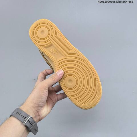 Nike Air Force 1 Low Wheat Tan Brown Gum EU 36-46 Sneaker - Unisex (BS-59973)