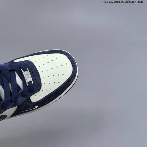 Nike Air Force 1 07 LV8 White Navy Blue Silver Gold EU 36-45 Sneaker - Unisex (BS-61979)