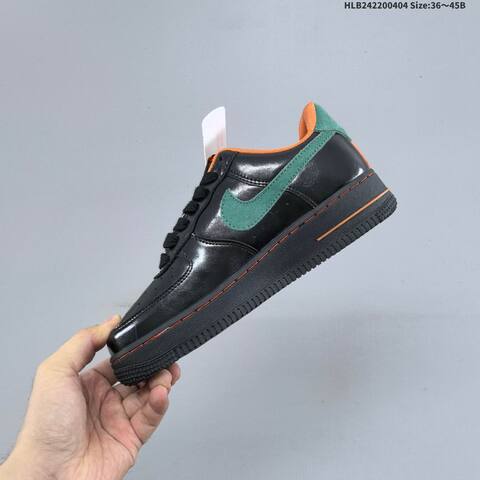 Nike Air Force 1 07 Low Black Green Orange EU 36-45 Sneaker - Unisex (BS-60938)