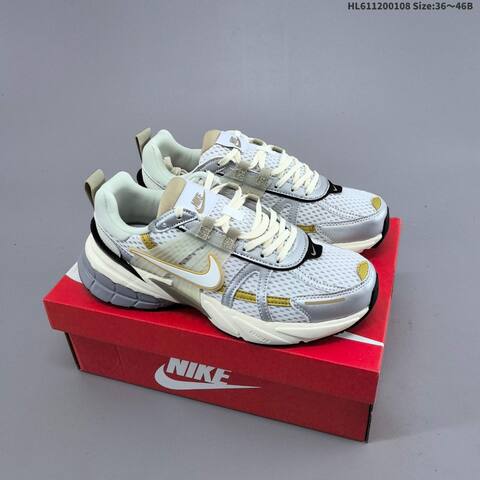 Nike V2K Runtekk White Grey Pink Silver Gold EU 36-46 Running Shoe - Unisex (BS-62126)