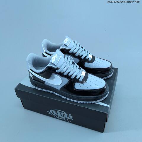 Nike Air Force 1 Low Black Grey White Burgundy Gold EU 36-45 Sneaker - Unisex (BS-61134)