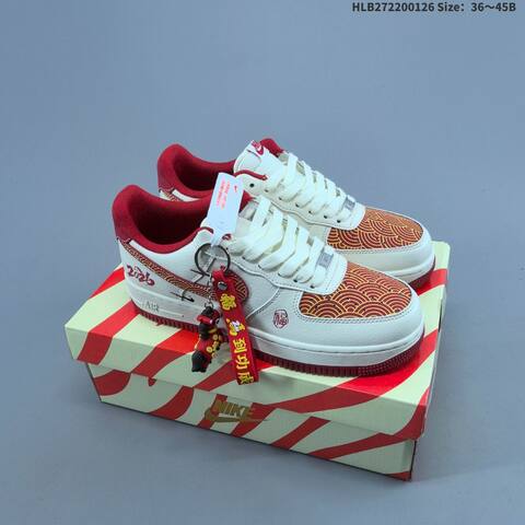 Nike Air Force 1 07 Low White Red Black Yellow EU 36-45 Sneaker - Unisex (BS-61751)