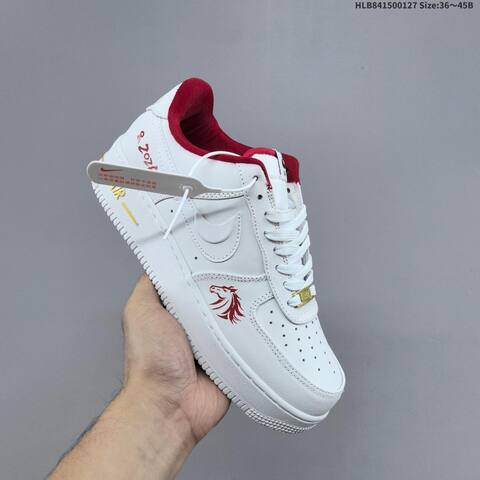 Nike Air Force 1 07 LV8 DX2678 White Red Gold EU 36-45 Sneaker - Unisex (BS-61730)