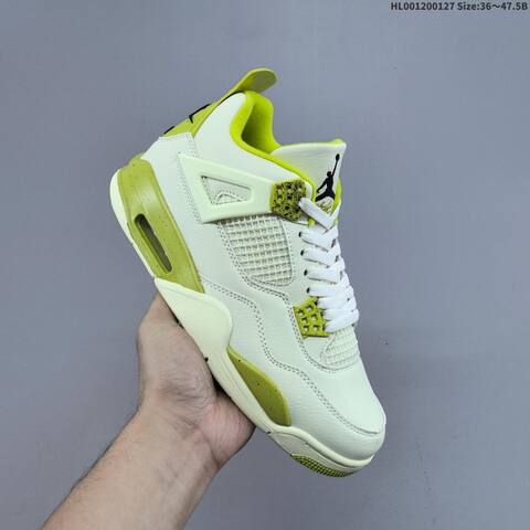 J Balvin x Air Jordan 4 Retro Lemonade AIR JORDAN 4 Aj4 4 J Balv Lifestyle (BS-66802)