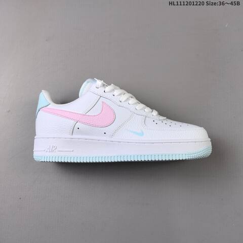 Nike Air Force 1 07 Low White Burgundy Gold White Pink Light Blue EU 36 45 Sneaker EU 36-45 - Unisex (BS-62547)