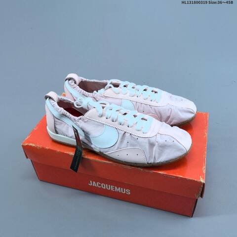 Nike Jacquemus x Nike Cortez Light Pink White Sail Gum Brown EU 36-45 Sneaker - Unisex (BS-61236)