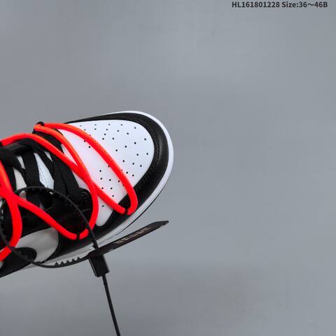Nike SB Dunk Low Pro Custom Black White Bright Orange EU 36-46 Skate Shoe - Unisex (BS-62376)