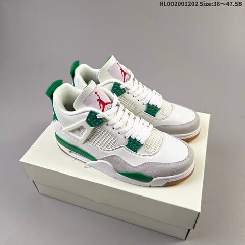 Nike SB x Air Jordan 4 Retro Pine Green AIR JORDAN 4 Aj4 4 Ai Lifestyle (BS-67570)