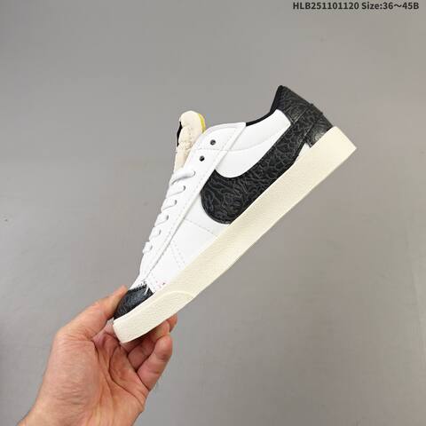 Nike Blazer Low 77 Jumbo White Black Sail EU 36-45 Skate Shoe - Unisex (BS-63382)
