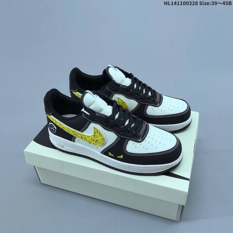 Nike Air Force 1 07 Off White Red Gold Black White Yellow EU 36 45 Sneaker EU 36-45 - Unisex (BS-61075)