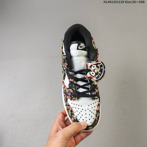 Nike SB Zoom Dunk Low White Black Multicolor Yellow EU 36-45 Skate Shoe - Unisex (BS-62960)