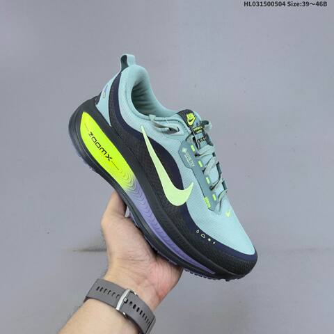 Nike Vomero 18 GTX Mint Green Neon Yellow Dark Purple Black EU 39-46 Running Shoe - Unisex (BS-60519)