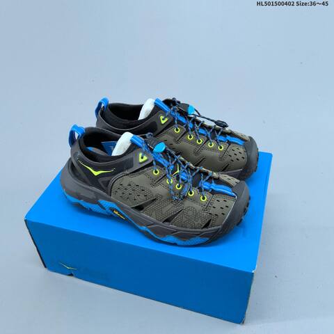 HOKA ONE ONE Tor Trafa Olive Black Blue Neon Yellow EU 36-45 Trail Shoe Trail Running Sneakers - Unisex (BS-69362)
