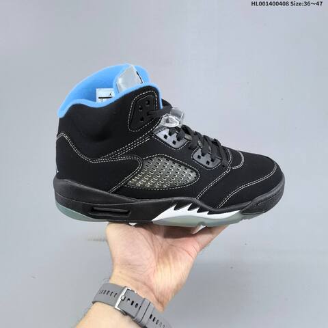 Air Jordan 5 Retro Black University Blue Replica AIR JORDAN 5 Aj5 Lifestyle (BS-66296)
