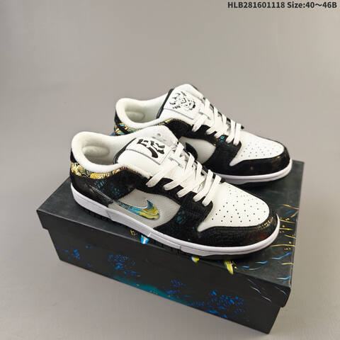 Nike SB Dunk Low Black White EU 40-46 Skate Shoe - Men's (BS-63518)