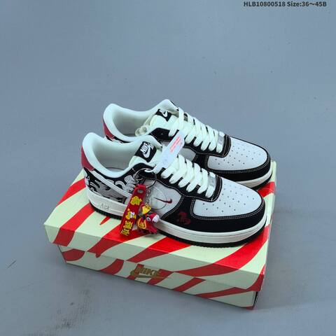 Nike Air Force 1 07 LV8 JJ2508 Sail Navy Red White Black EU 36-45 Sneaker - Unisex (BS-60273)