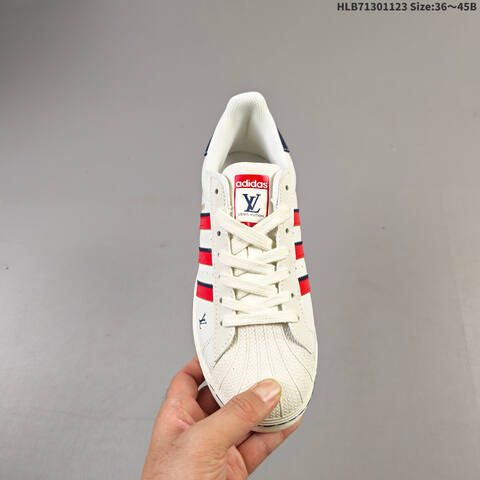 Adidas Superstar DIY Off White Red Navy Blue EU 36-45 Skate Shoe - Unisex (BS-65516)