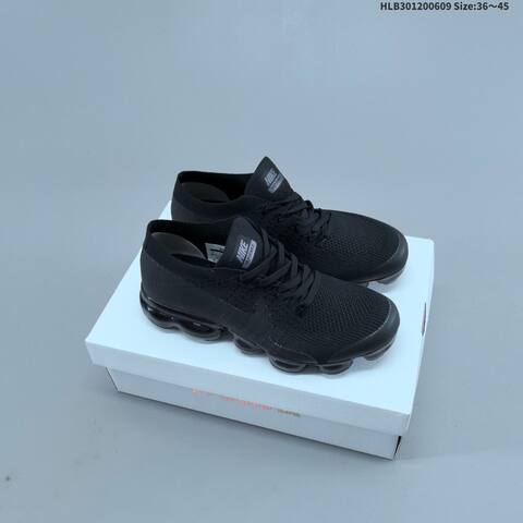 Nike Air VaporMax Flyknit Black Dark Grey EU 36-45 Running Shoe - Unisex (BS-59938)