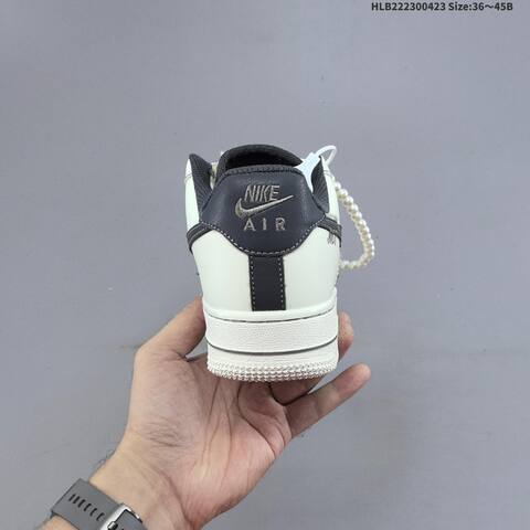 Nike Air Force 1 07 LV8 FJ7740-071 Off White Dark Grey White Blue Gold EU 36-45 Sneaker - Unisex (BS-60565)