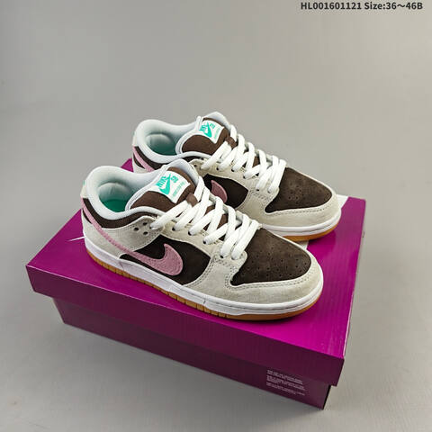 Nike SB Dunk Low Pro Grey Brown White Pink Mint EU 36-46 Skate Shoe - Unisex (BS-63314)