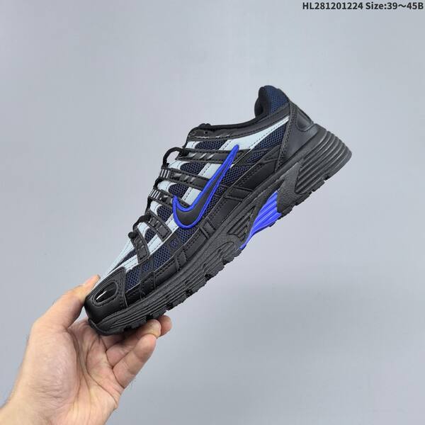Nike P-6000 black silver white blue EU 39-45 running shoe