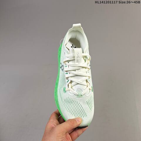 On Cloudsurfer Max White Bright Green 36-45 Running Shoe Running Sneakers - Unisex (BS-69808)
