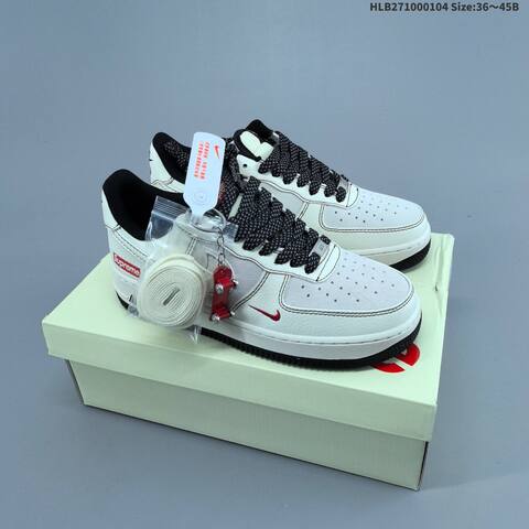 Nike Air Force 1 07 LV8 Off White Navy Red Black EU 36-45 Sneaker - Unisex (BS-62244)
