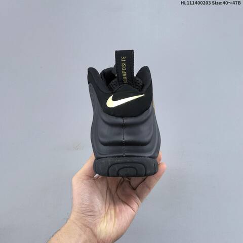Nike Air Foamposite One Black Metallic Gold EU 40-47 Basketball Shoe - Men's (BS-61564)