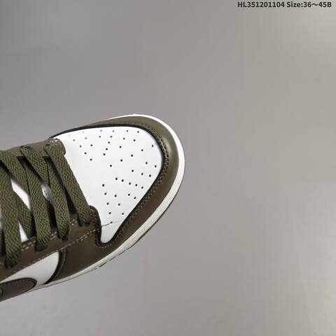 Nike Dunk Low White Olive Brown EU 36-45 Skate Shoe - Unisex (BS-63889)