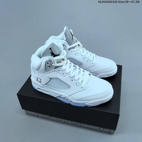 Air Jordan 5 Retro Metallic White Replica AIR JORDAN 5 Aj5 Lifestyle (BS-66402)