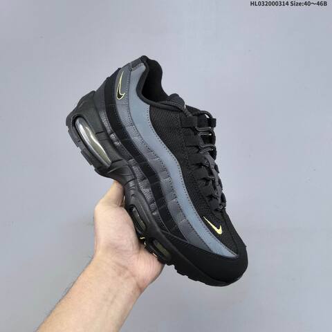 Nike Air Max 95 Black Grey Yellow Light Blue EU 40-46 Running Shoe - Men's (BS-61311)