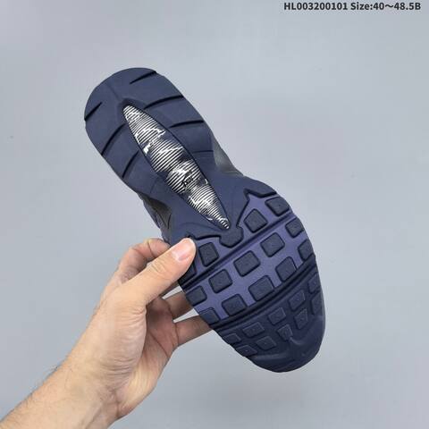 Nike Air Max 95 Navy Blue Black Silver EU 40-48 5 Running Shoe - Men's (BS-62283)