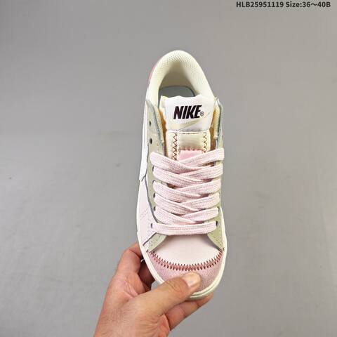 Nike Blazer Low 77 Jumbo DQ1470 601 Light Pink Cream Olive White EU 36 40 Skate Shoe EU 36-40 - Unisex (BS-63444)