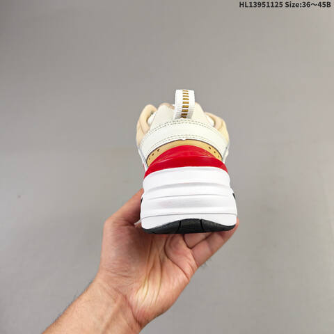 Nike M2K Tekno White Beige Gold Red EU 36-45 Sneaker - Unisex (BS-63090)