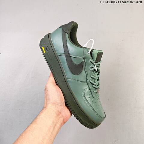 Nike Air Force 1 07 Dark Green Olive Green Yellow EU 36-47 Sneaker - Unisex (BS-62770)