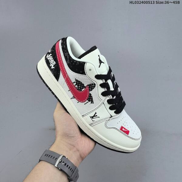 Jordan Air Jordan 1 Low white/black/red 36~45B lifestyle
