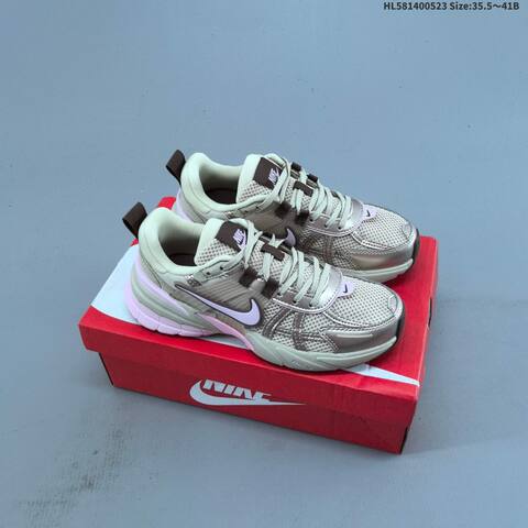 Nike V2K Run Runtekk Beige Pink Brown White Silver EU 35 5-41 Running Shoe - Unisex (BS-60200)
