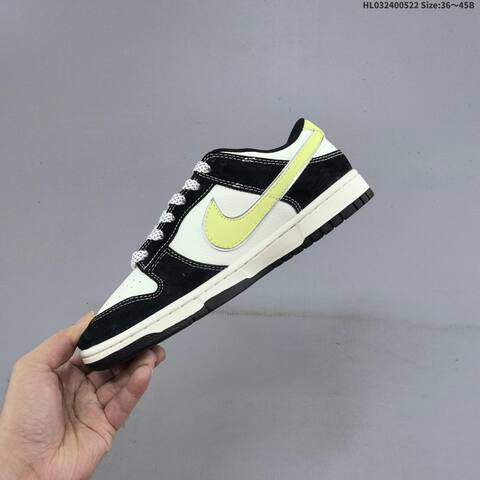 Nike Dunk SB Low Off White Black Pale Yellow EU 36-45 Skate Shoe - Unisex (BS-60221)