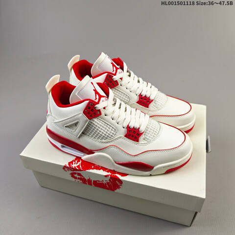 Air Jordan 4 Retro Sierra Red WMNS AIR JORDAN 4 Aj4 Lifestyle (BS-67782)
