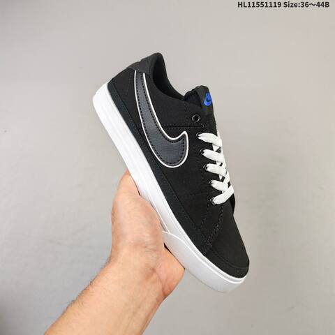 Nike Court Legacy Black White Blue EU 36-44 Skate Shoe - Unisex (BS-63437)
