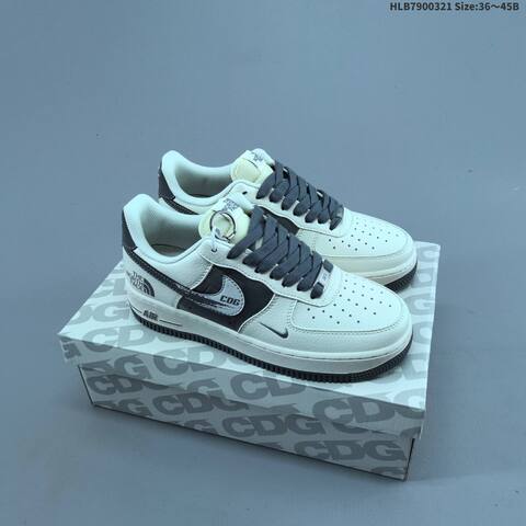 Nike Air Force 1 07 Low Off White Gray Red EU 36-45 Skate Shoe - Unisex (BS-61224)