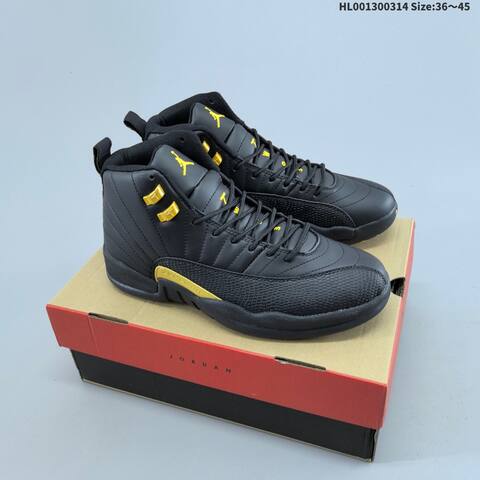 Air Jordan 12 Retro Black Taxi AIR JORDAN 12 Aj12 Lifestyle (BS-66538)