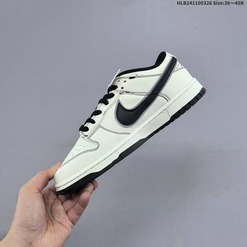 Nike Dunk Low Off White Black EU 36-45 Skate Shoe - Unisex (BS-61122)