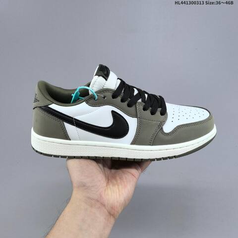 Air Jordan 1 Low OG Medium Olive AIR JORDAN 1 Aj1 Lifestyle (BS-66547)